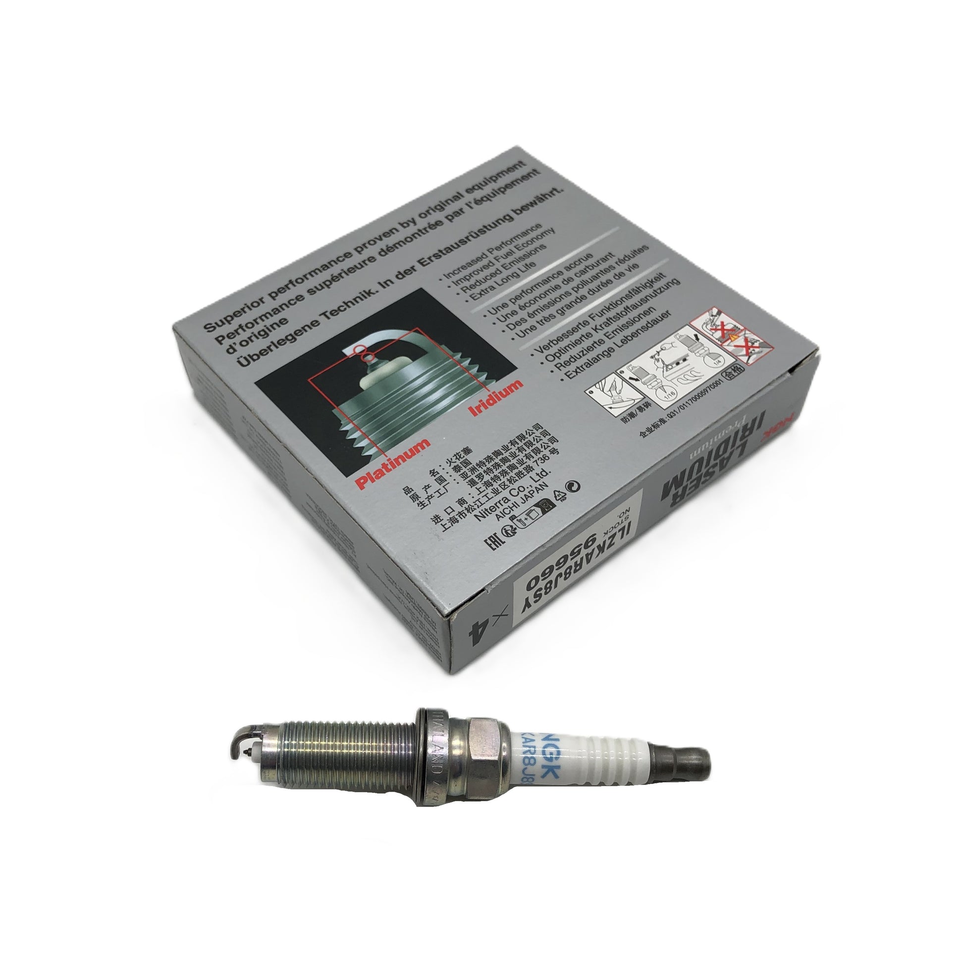 NGK Laser Iridium Spark Plug ILZKAR8J8SY image 4 Candru