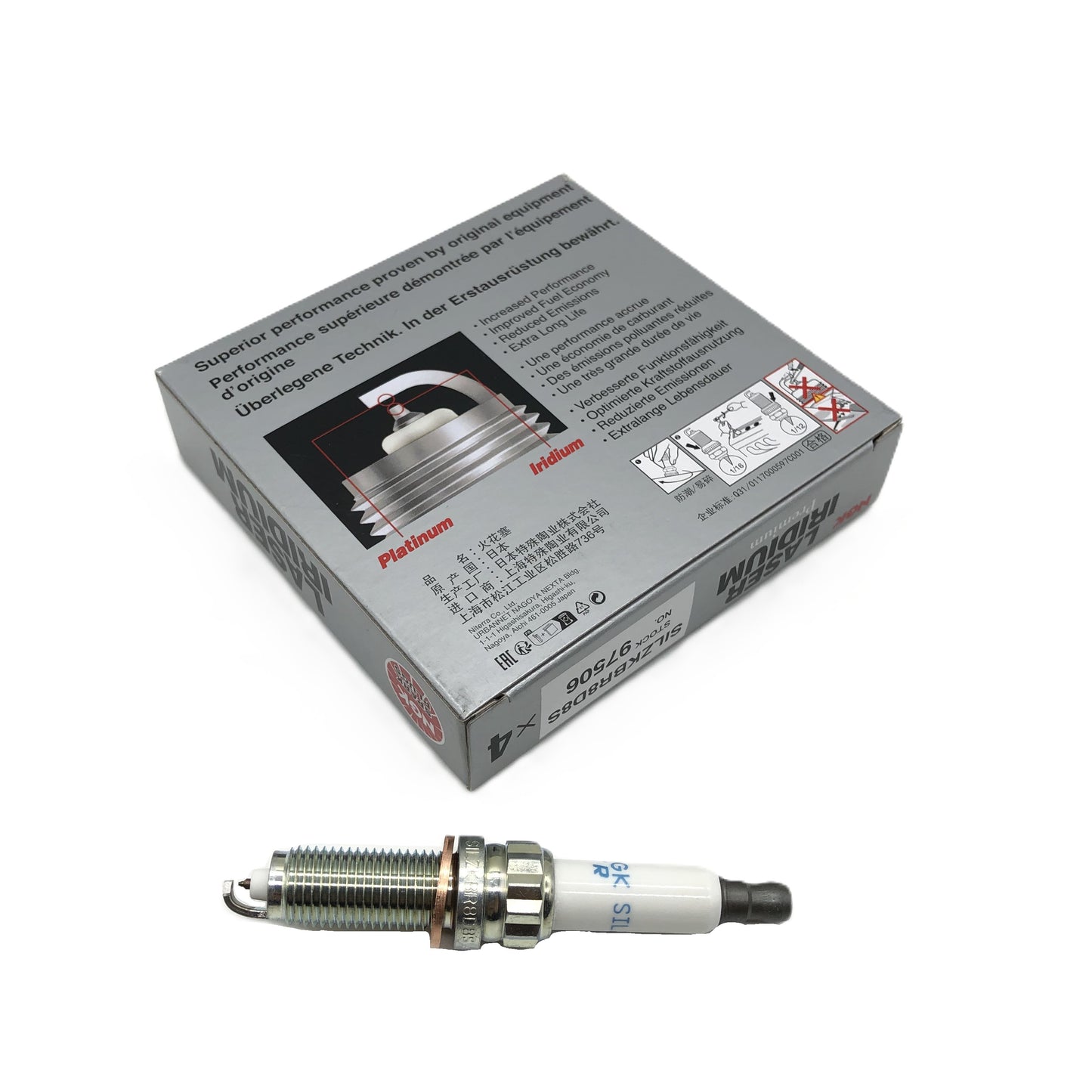 NGK Laser Iridium Spark Plug SILZKBR8D8S image 4 Candru