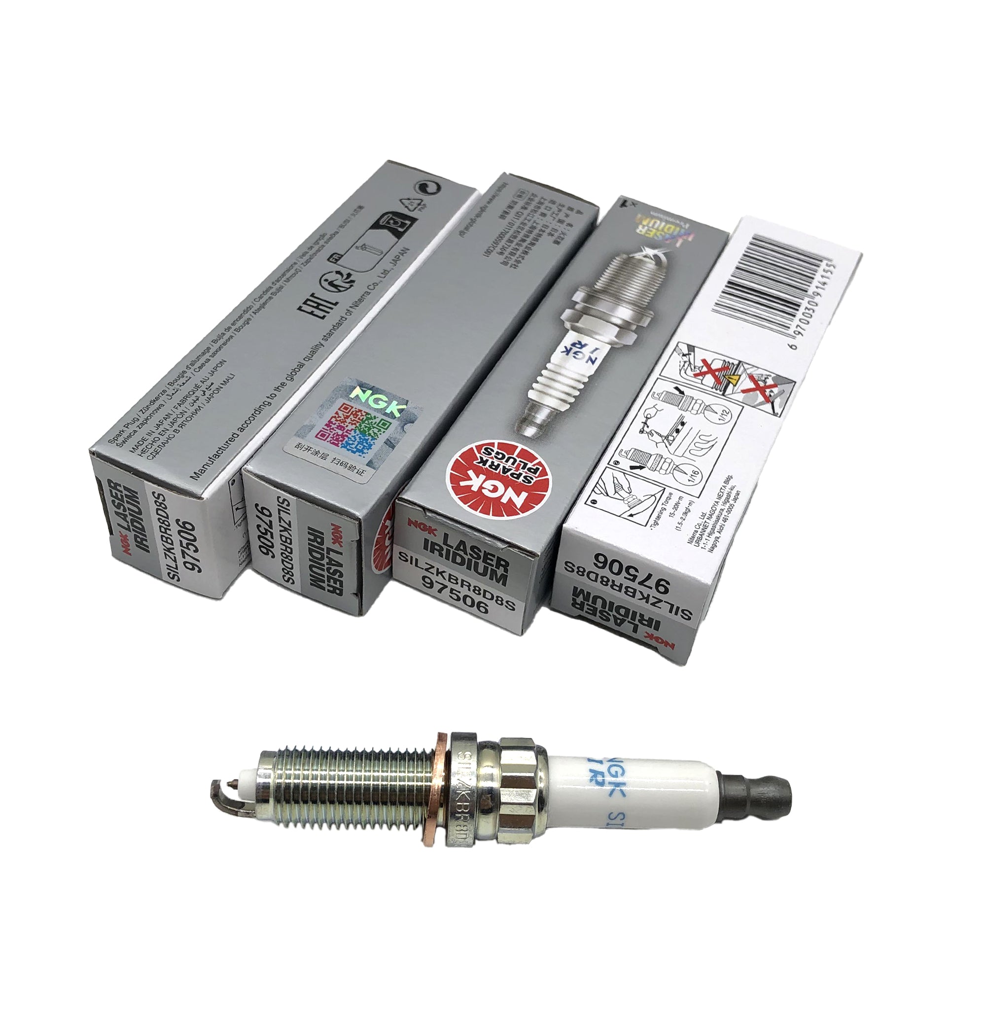 NGK Laser Iridium Spark Plug SILZKBR8D8S 97506