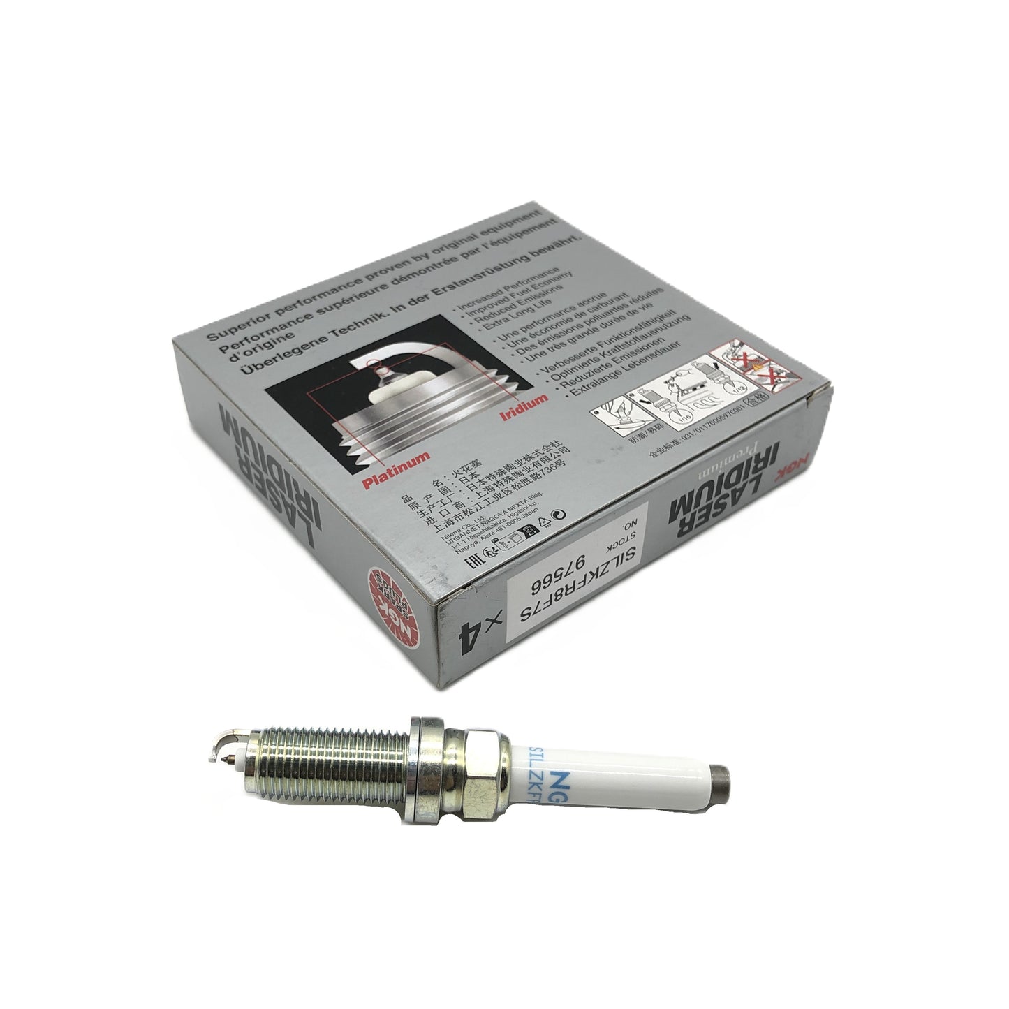NGK Laser Iridium Spark Plug SILZKFR8F7S image 2 Candru