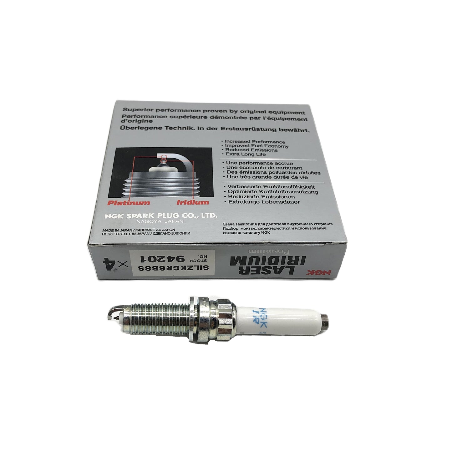 NGK Laser Iridium Spark Plug SILZKGR8B8S image 3 Candru