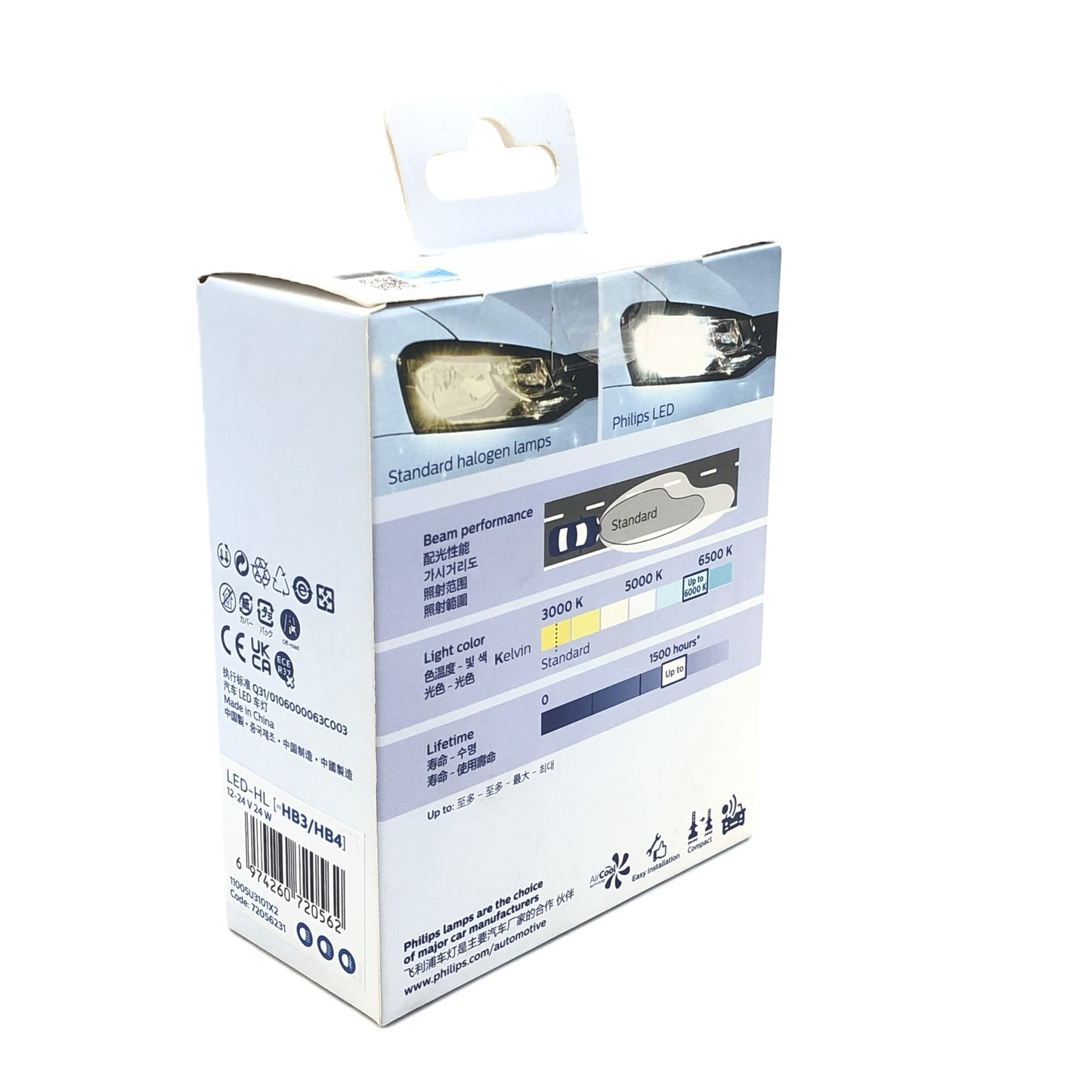 PHILIPS LED Headlight Ultinon Pro3101 HB3 HB4 12V 24V 24W 11005U3101X2