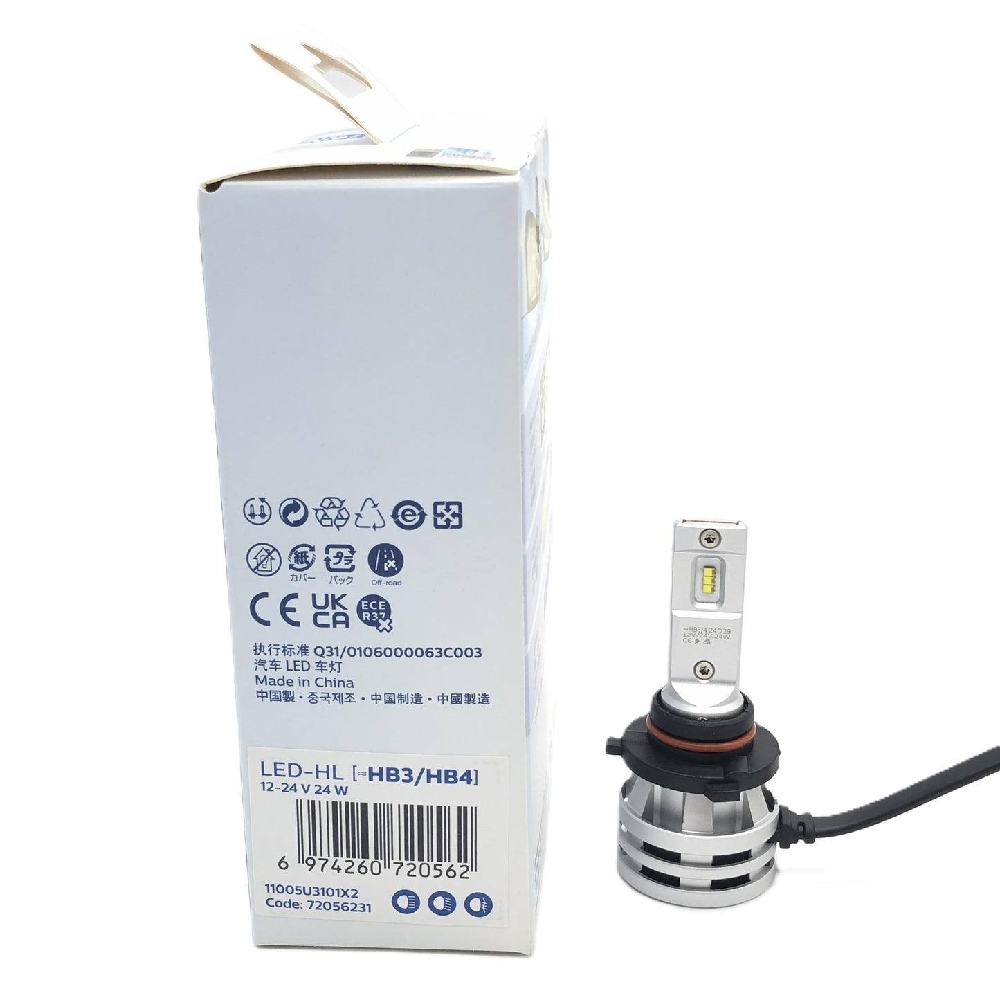 PHILIPS LED Headlight Ultinon Pro3101 HB3 HB4 12V 24V 24W 11005U3101X2