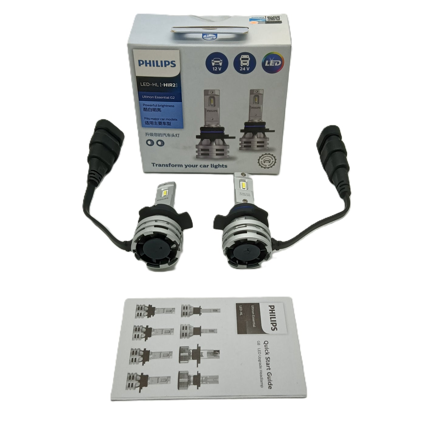 PHILIPS Ultinon Essential LED Headlight bulbs HIR2 12-24V 24W 6500K 11012UE2X2