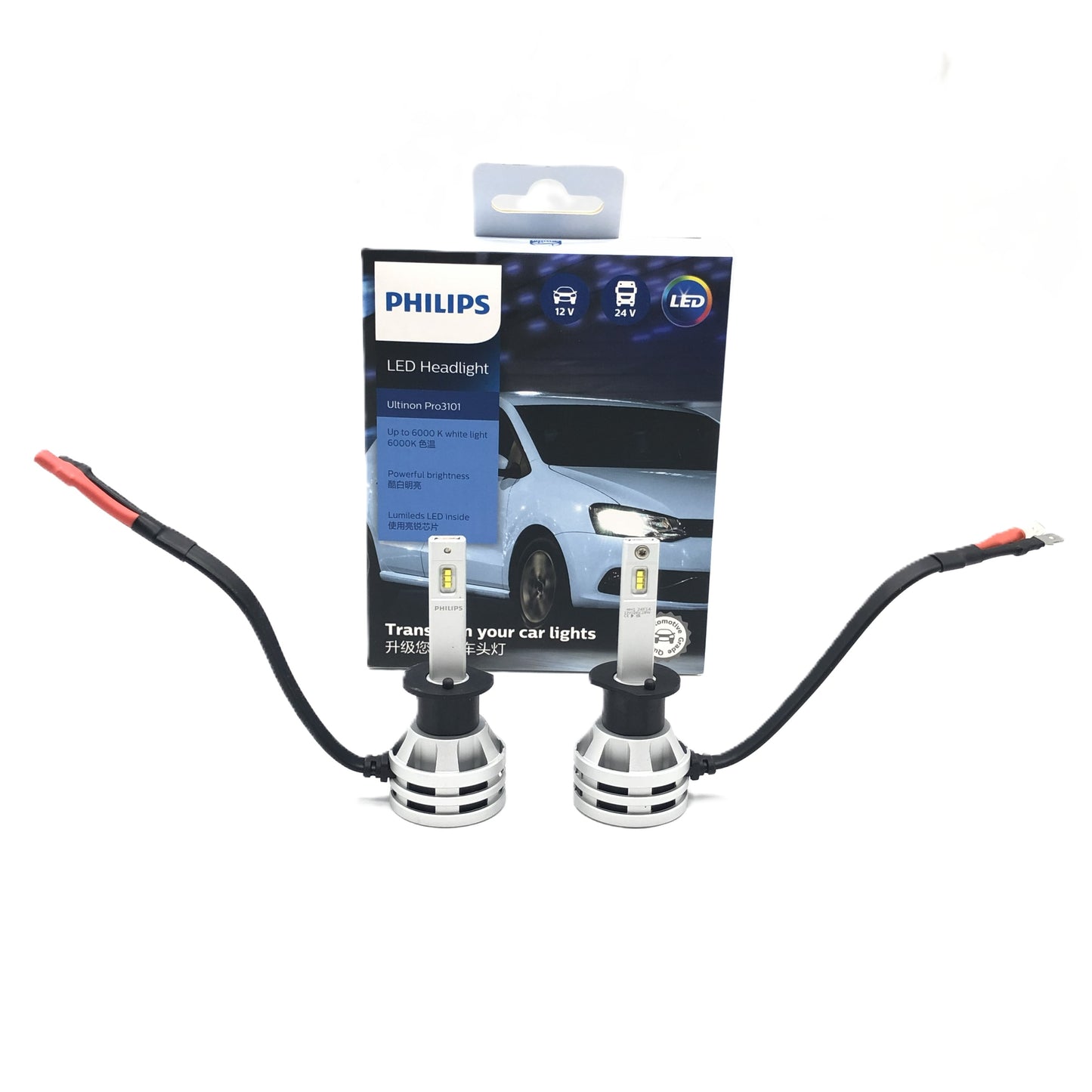 PHILIPS LED Headlight Ultinon Pro3101 H1 12V 24V 19W 11258U3101X2