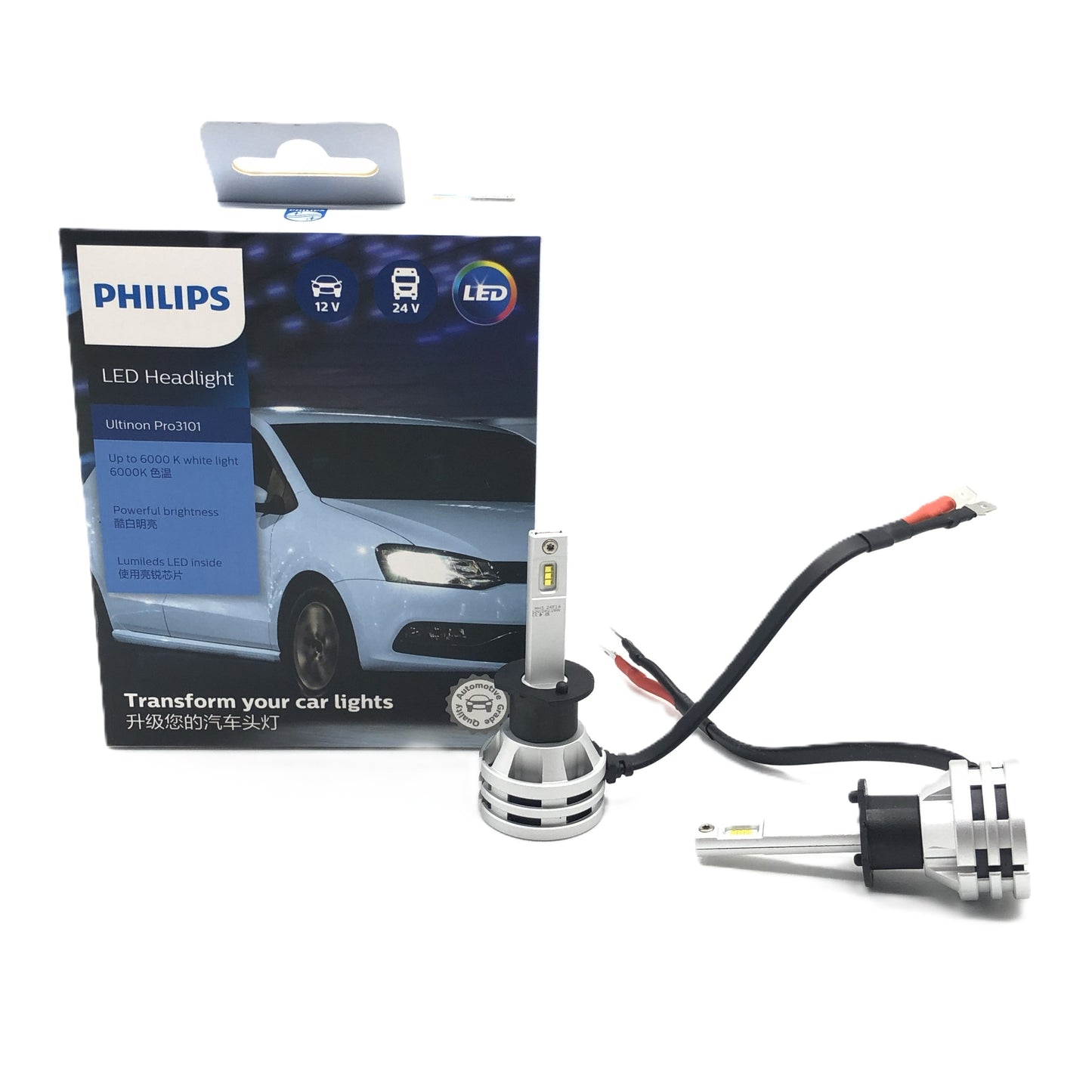 PHILIPS LED Headlight Ultinon Pro3101 H1 12V 24V 19W 11258U3101X2