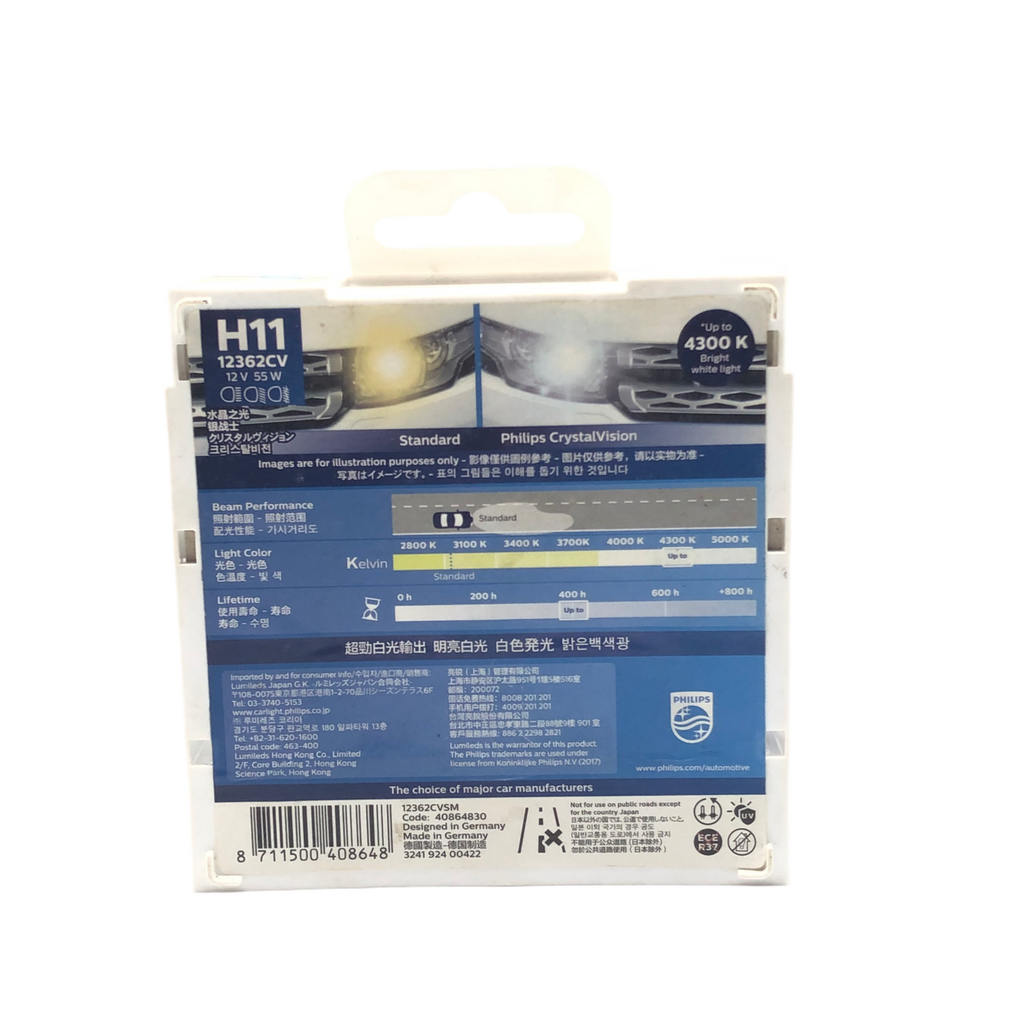 PHILIPS CrystalVision Headlight bulbs 12362CVSM