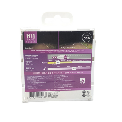 PHILIPS Vision plus car Headlight bulbs 12362VPS2