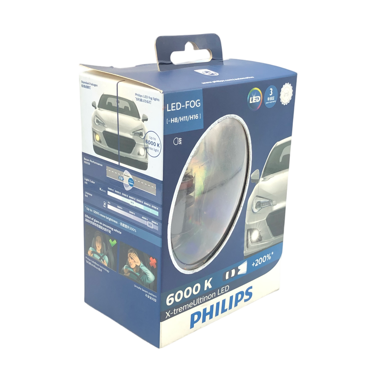 PHILIPS X-tremeUltinon LED Headlight Fog light bulbs ~H8/H11/H16 12V 10W 12834UNIX2