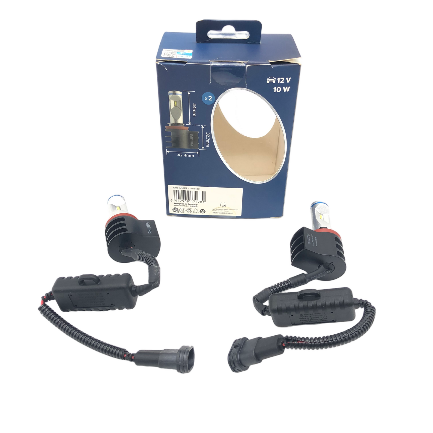 PHILIPS X-tremeUltinon LED Headlight Fog light bulbs ~H8/H11/H16 12V 10W 12834UNIX2