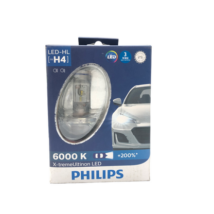 PHILIPS X-tremeUltinon LED Headlight bulbs H4 12V 23/23W 6000K 12953BWX2