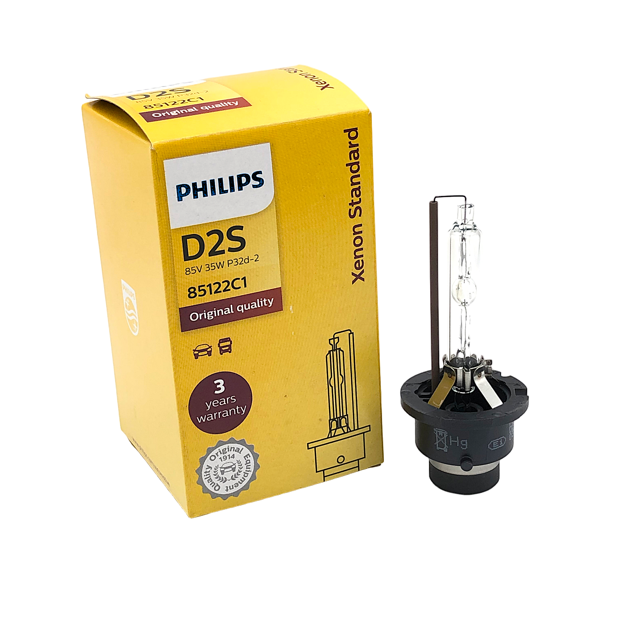 PHILIPS Xenon Standard Headlight Bulb D2S 85V 35W P32d-2 85122C1
