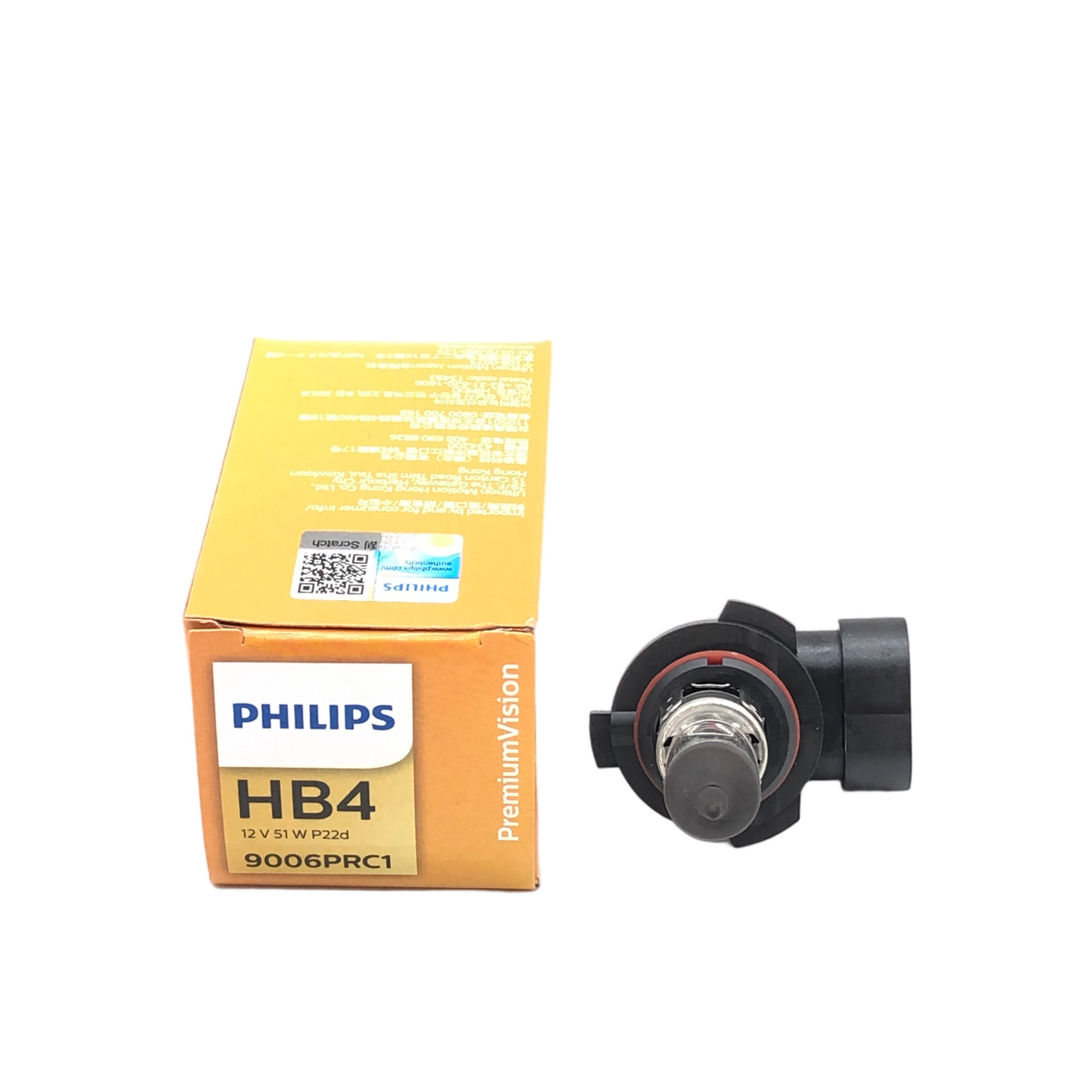 PHILIPS PremiumVision Headlight Bulb HB4 12V 51W P22d 9006PRC1