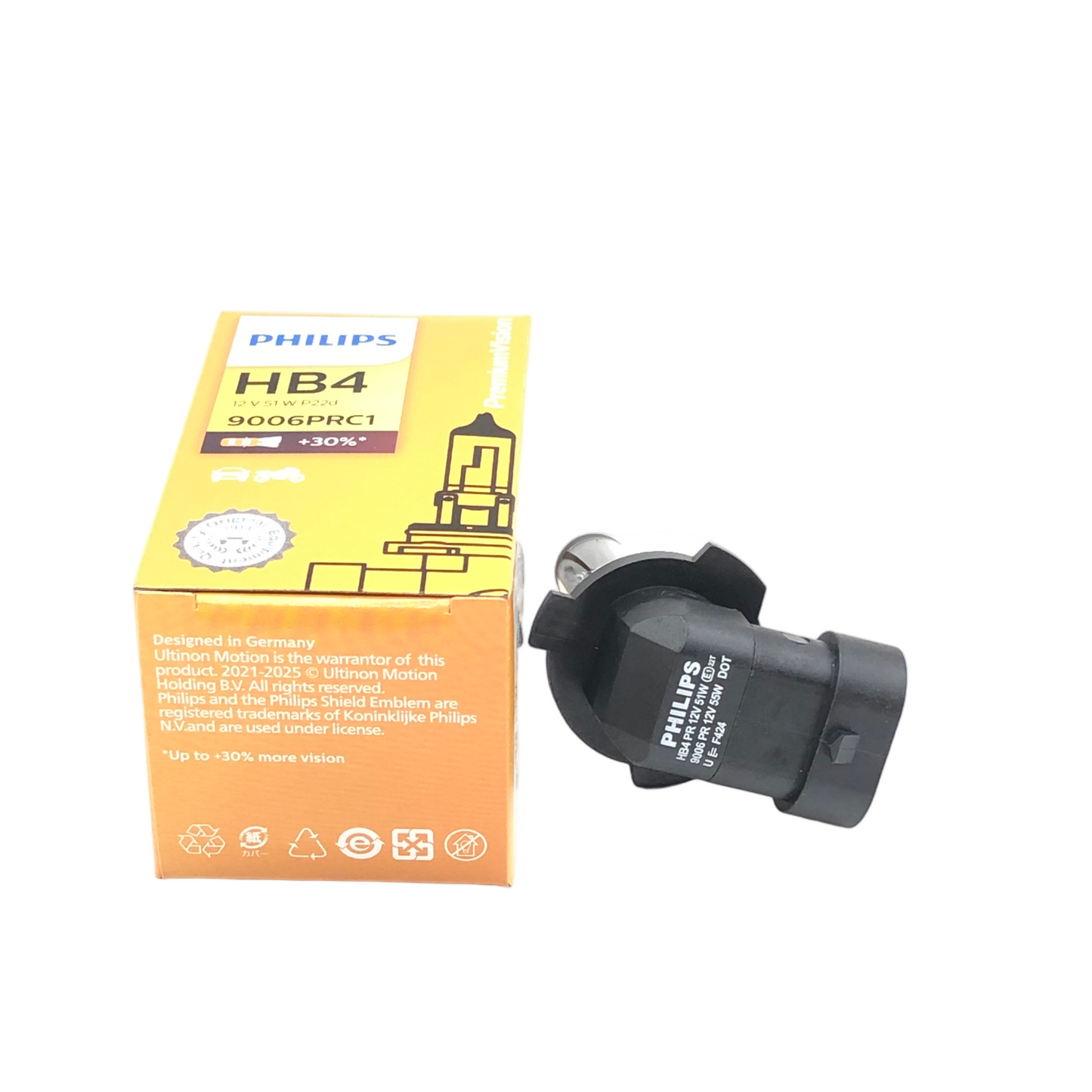 PHILIPS PremiumVision Headlight Bulb HB4 12V 51W P22d 9006PRC1